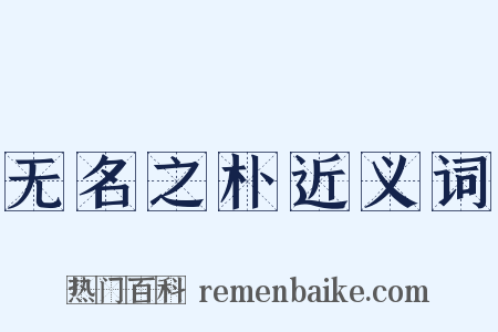 无名之朴近义词是什么意思的图片